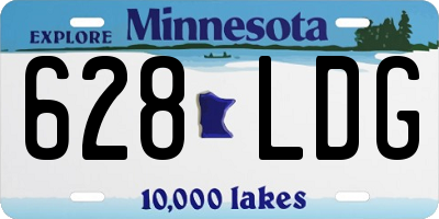 MN license plate 628LDG