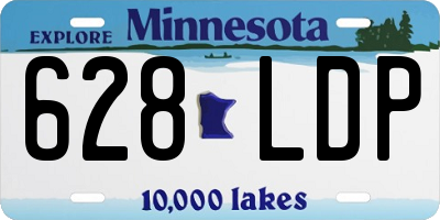 MN license plate 628LDP