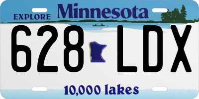 MN license plate 628LDX