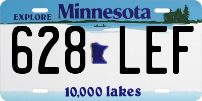 MN license plate 628LEF