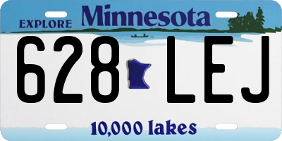 MN license plate 628LEJ