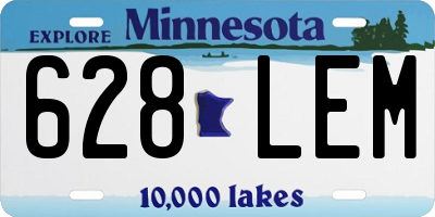 MN license plate 628LEM