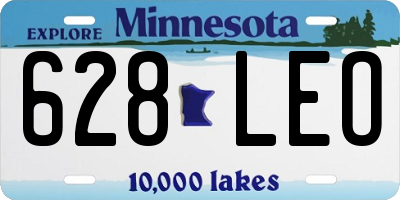 MN license plate 628LEO