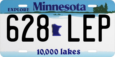 MN license plate 628LEP