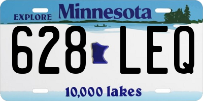 MN license plate 628LEQ
