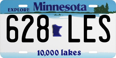 MN license plate 628LES