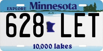 MN license plate 628LET