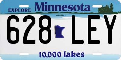 MN license plate 628LEY