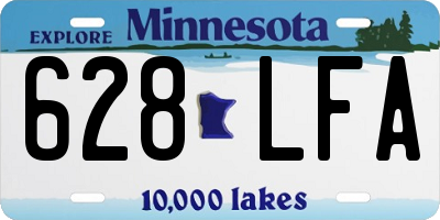 MN license plate 628LFA