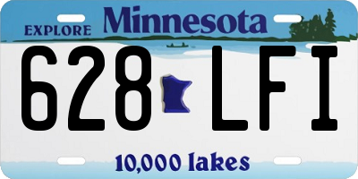 MN license plate 628LFI