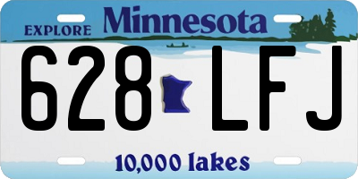 MN license plate 628LFJ