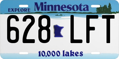 MN license plate 628LFT