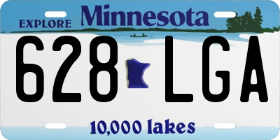 MN license plate 628LGA