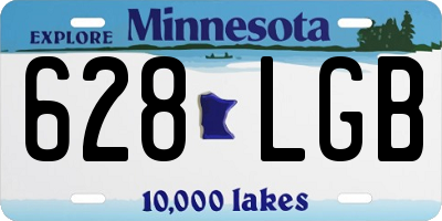 MN license plate 628LGB