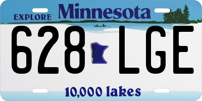 MN license plate 628LGE