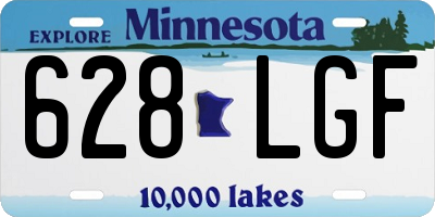 MN license plate 628LGF