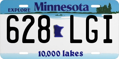 MN license plate 628LGI