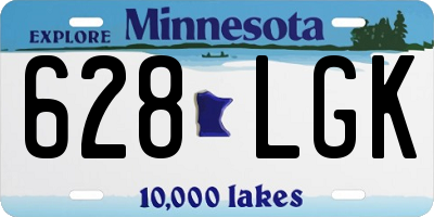 MN license plate 628LGK