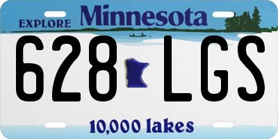 MN license plate 628LGS