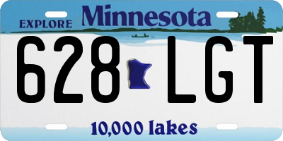 MN license plate 628LGT