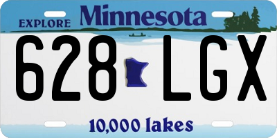 MN license plate 628LGX