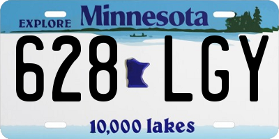 MN license plate 628LGY