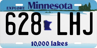 MN license plate 628LHJ