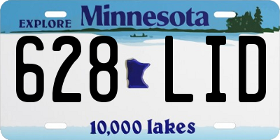 MN license plate 628LID