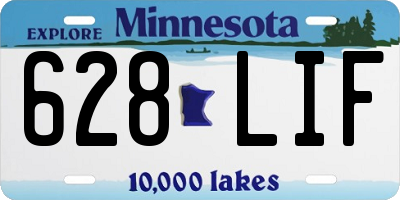 MN license plate 628LIF