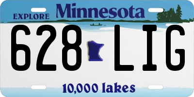 MN license plate 628LIG