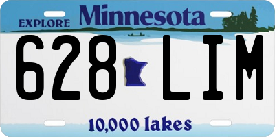 MN license plate 628LIM