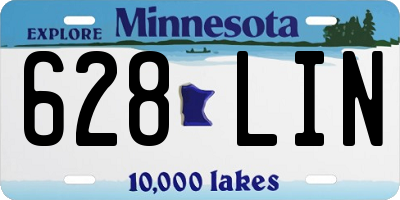 MN license plate 628LIN