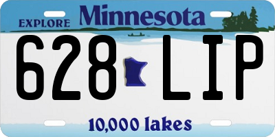 MN license plate 628LIP