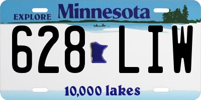 MN license plate 628LIW