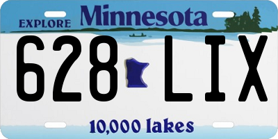 MN license plate 628LIX