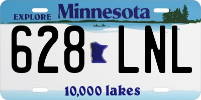 MN license plate 628LNL