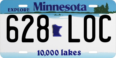 MN license plate 628LOC