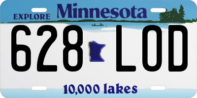 MN license plate 628LOD