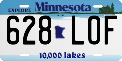MN license plate 628LOF