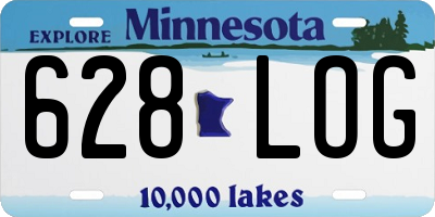 MN license plate 628LOG