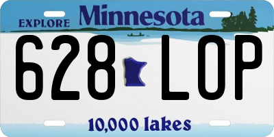 MN license plate 628LOP