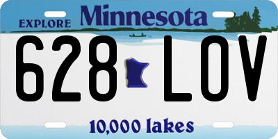 MN license plate 628LOV
