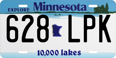 MN license plate 628LPK