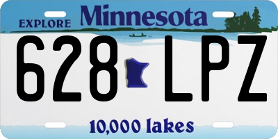 MN license plate 628LPZ