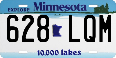 MN license plate 628LQM