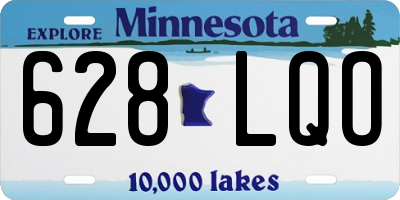 MN license plate 628LQO