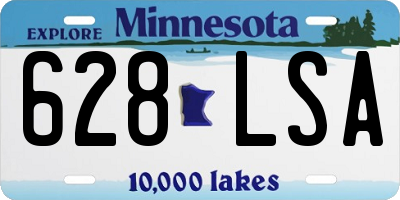 MN license plate 628LSA