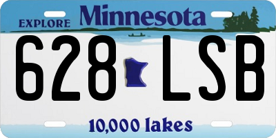 MN license plate 628LSB