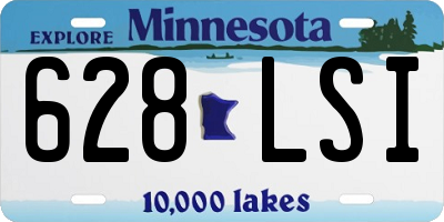 MN license plate 628LSI