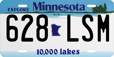 MN license plate 628LSM